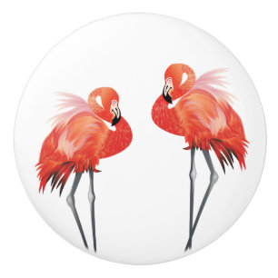 Pomo De Cerámica Decoración casera rosa Flamingo Florida