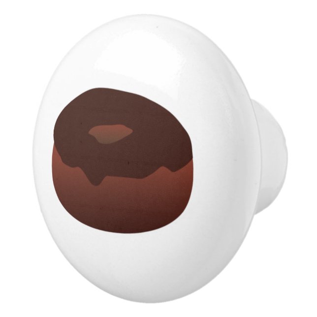 Pomo De Cerámica Decoración de cocción de Donut Chocolate  (Derecha)