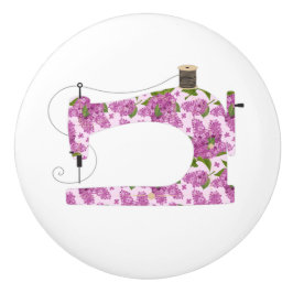 Pomo De Cerámica Decoración de habitación de máquina de coser con f