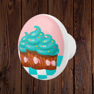 Pomo De Cerámica decoración de la cocina de cupcake
