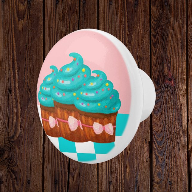 Pomo De Cerámica decoración de la cocina de cupcake (Subido por el creador)