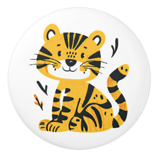 Pomo De Cerámica Decoración de tigre personalizado