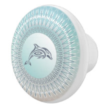 Delfín estilo playa Mandala Turquesa costera