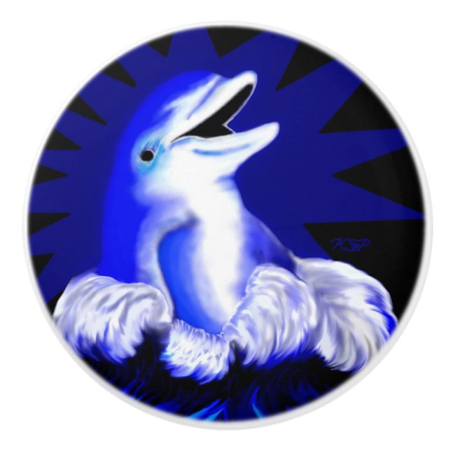 Pomo De Cerámica Delfín sonriente (Anverso)