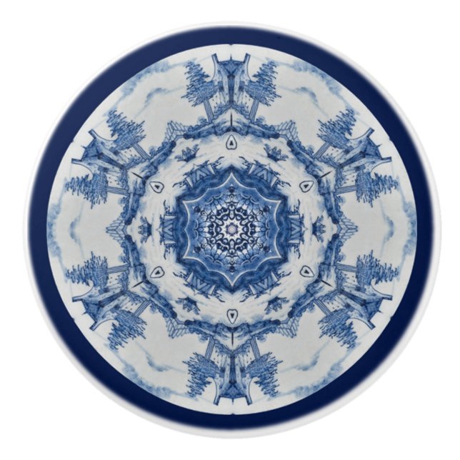 Pomo De Cerámica Delft Blue Design 02 From 1764 ~  (Anverso)