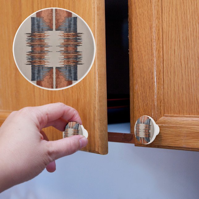 Pomo De Cerámica Denim y óxido de tazas modernos (Subido por el creador)