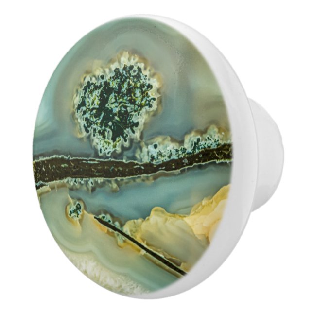 Pomo De Cerámica Dentro de una piedra semipreciosa (Derecha)