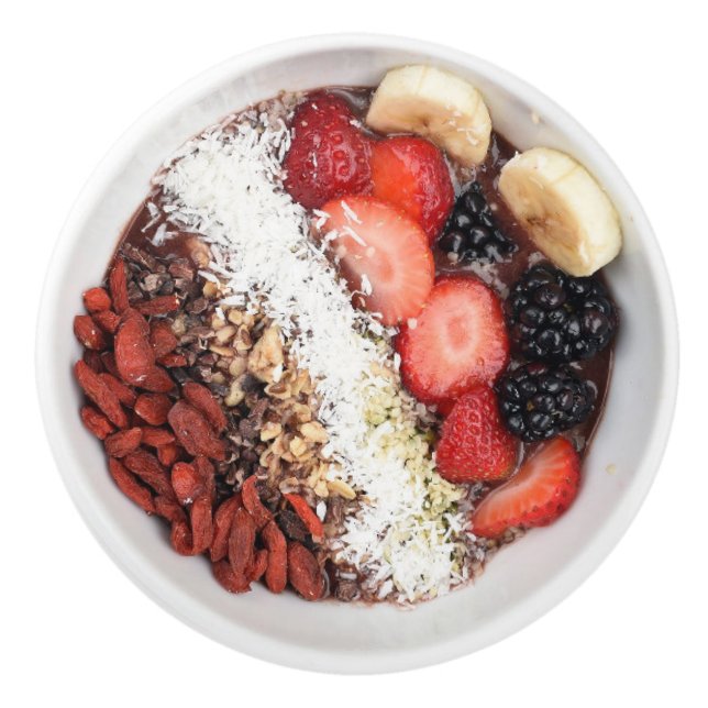 Pomo De Cerámica Desayuno saludable Berry Berry Fruit Bowl (Anverso)