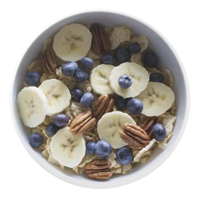Pomo De Cerámica Desayuno saludable fruta y nueces Bowl (Anverso)