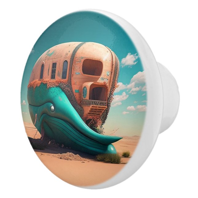 Pomo De Cerámica Desert Whale House (Derecha)