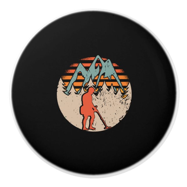 Pomo De Cerámica Detectora Metalizado de Sondeln de época (Anverso)