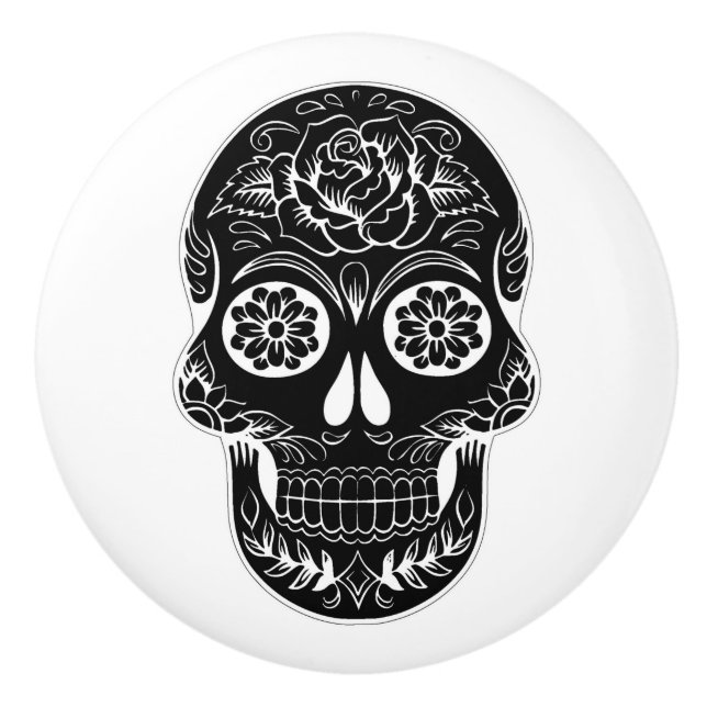 Pomo De Cerámica Día de la Calavera Muerta (Anverso)