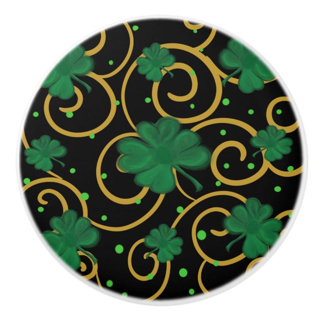 Pomo De Cerámica Día de San Patricio (Anverso)