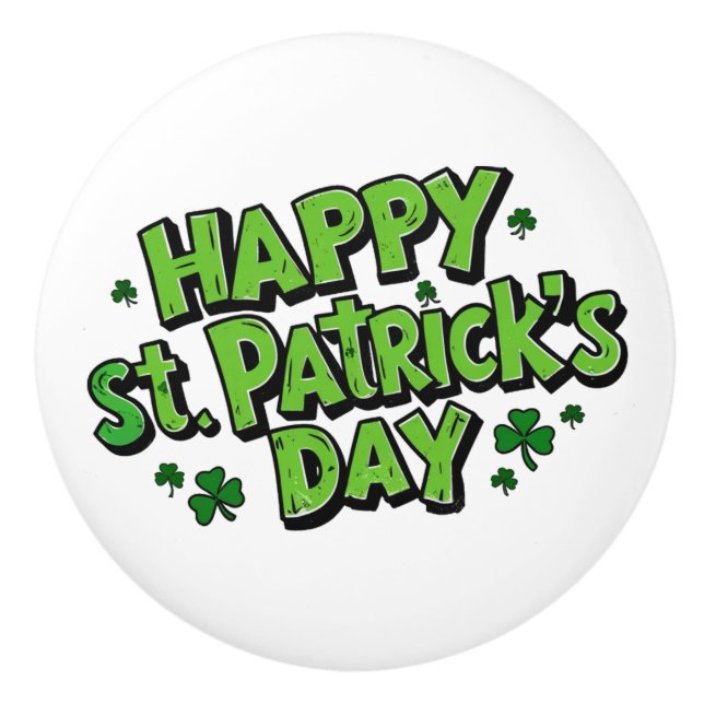 Pomo De Cerámica Día de San Patricio, día de Patrick  (Anverso)