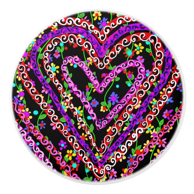 Pomo De Cerámica Día de San Valentín (Anverso)