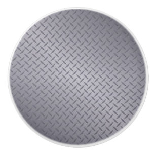 Pomo De Cerámica Diamante de placa de acero gris