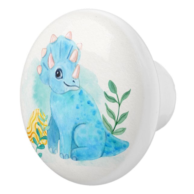 Pomo De Cerámica Dinosaurio (Derecha)