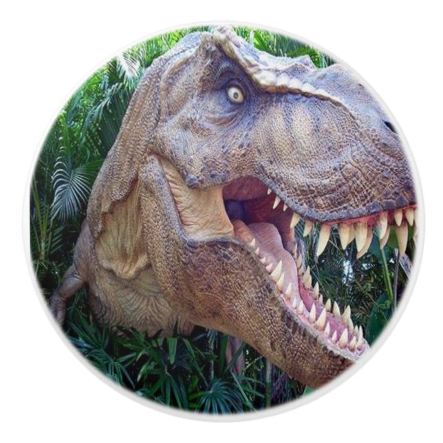 Pomo De Cerámica Dinosaurio de la Perilla de la Puerta (Anverso)