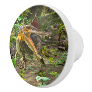 Pomo De Cerámica Dinosaurio Spinosaurus