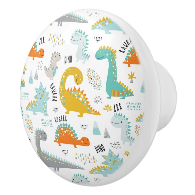 Pomo De Cerámica Dinosaurios Extracción de cerámica (Derecha)