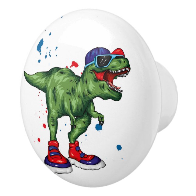 Pomo De Cerámica Dinosaurios Extracción de cerámica (Derecha)