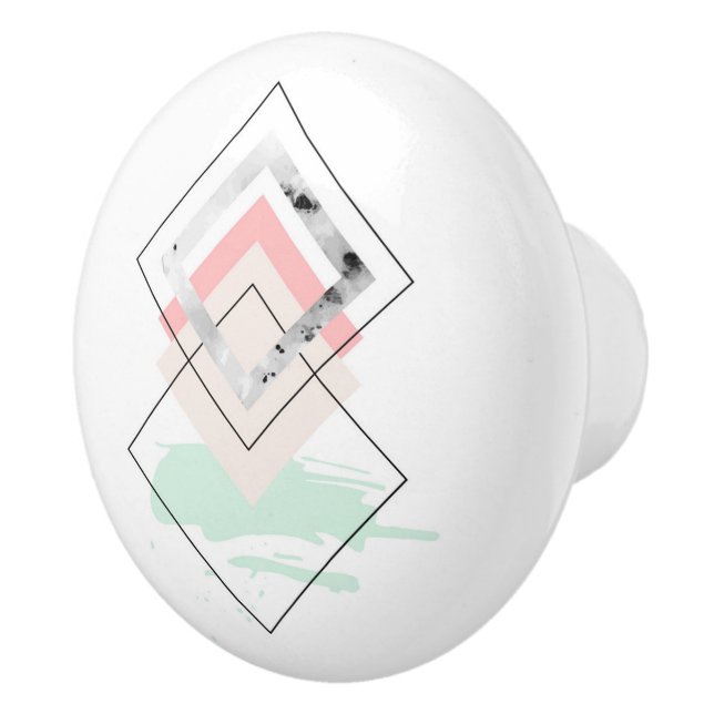 Pomo De Cerámica Diseño abstracto geométrico (Derecha)