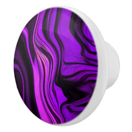 Pomo De Cerámica Diseño abstracto púrpura