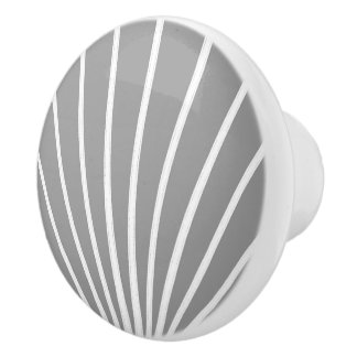 Pomo De Cerámica Diseño Art Deco Gris