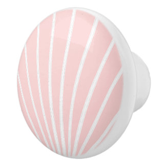 Pomo De Cerámica Diseño Art Deco Rosa