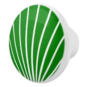 Pomo De Cerámica Diseño Art Deco Verde