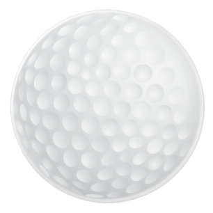 Pomo De Cerámica Diseño blanco de la pelota de golf
