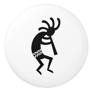 Pomo De Cerámica Diseño blanco y negro del sudoeste del modelo de