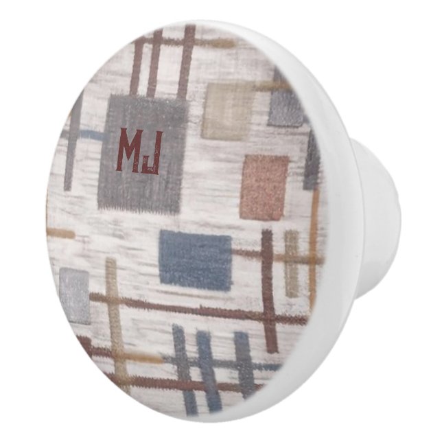 Pomo De Cerámica Diseño cuadrado moderno con botón de puerta cerámi (Derecha)