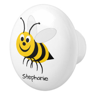 Pomo De Cerámica Diseño de Abeja Personalizado