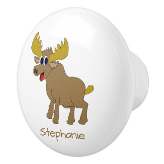 Pomo De Cerámica Diseño de Alce Personalizado