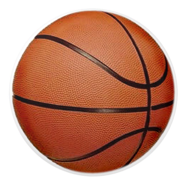 Pomo De Cerámica Diseño de baloncesto, extracción de cajones, botón (Anverso)