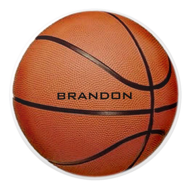 Pomo De Cerámica Diseño de baloncesto Tira de cerámica o Knob (Anverso)