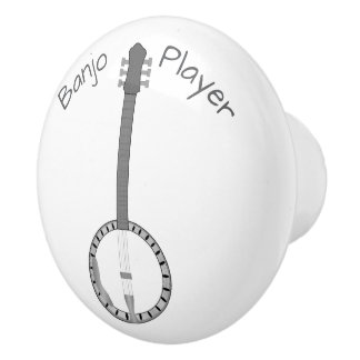 Pomo De Cerámica Diseño de Banjo Personalizado
