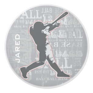 Pomo De Cerámica Diseño de beisbol Tiro cerámico o Knob
