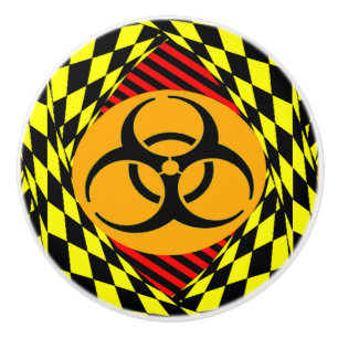 Pomo De Cerámica Diseño de Biohazard por Kenneth Yoncich