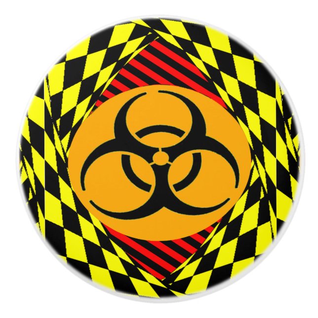 Pomo De Cerámica Diseño de Biohazard por Kenneth Yoncich (Anverso)