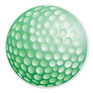Pomo De Cerámica Diseño de bolas de golf verdes