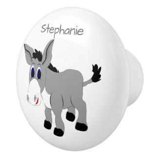 Pomo De Cerámica Diseño de Burro Personalizado