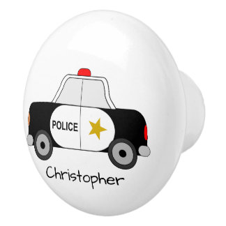 Pomo De Cerámica Diseño de coche de policía personalizado