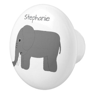 Pomo De Cerámica Diseño de Elefante Personalizado