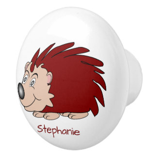 Pomo De Cerámica Diseño de Erizo Personalizado