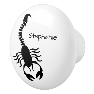 Pomo De Cerámica Diseño de Escorpión Personalizado