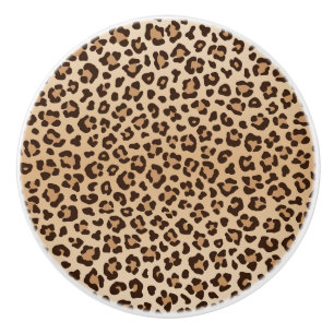 Pomo De Cerámica diseño de estampado de leopardo exótico