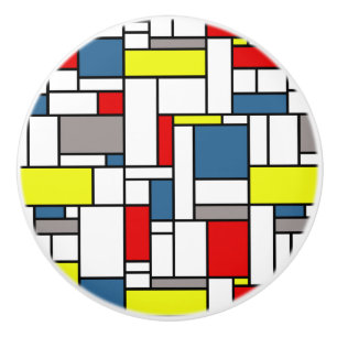 Pomo De Cerámica Diseño de estilo mondriano