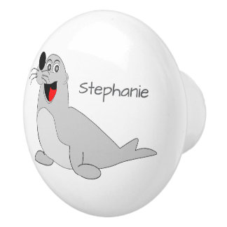 Pomo De Cerámica Diseño de Foca Personalizado